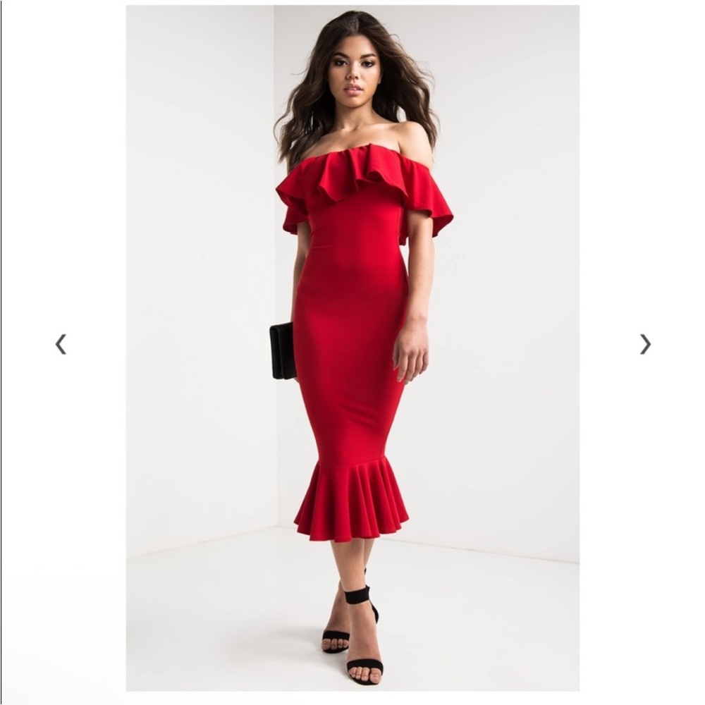 SHEIN Off-Shoulder Ruffled Dress ❣️